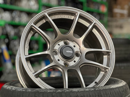 New 15X7 ET35 Konig Heliogram Rim (4 wheel) Gloss Gunmetal 4X100