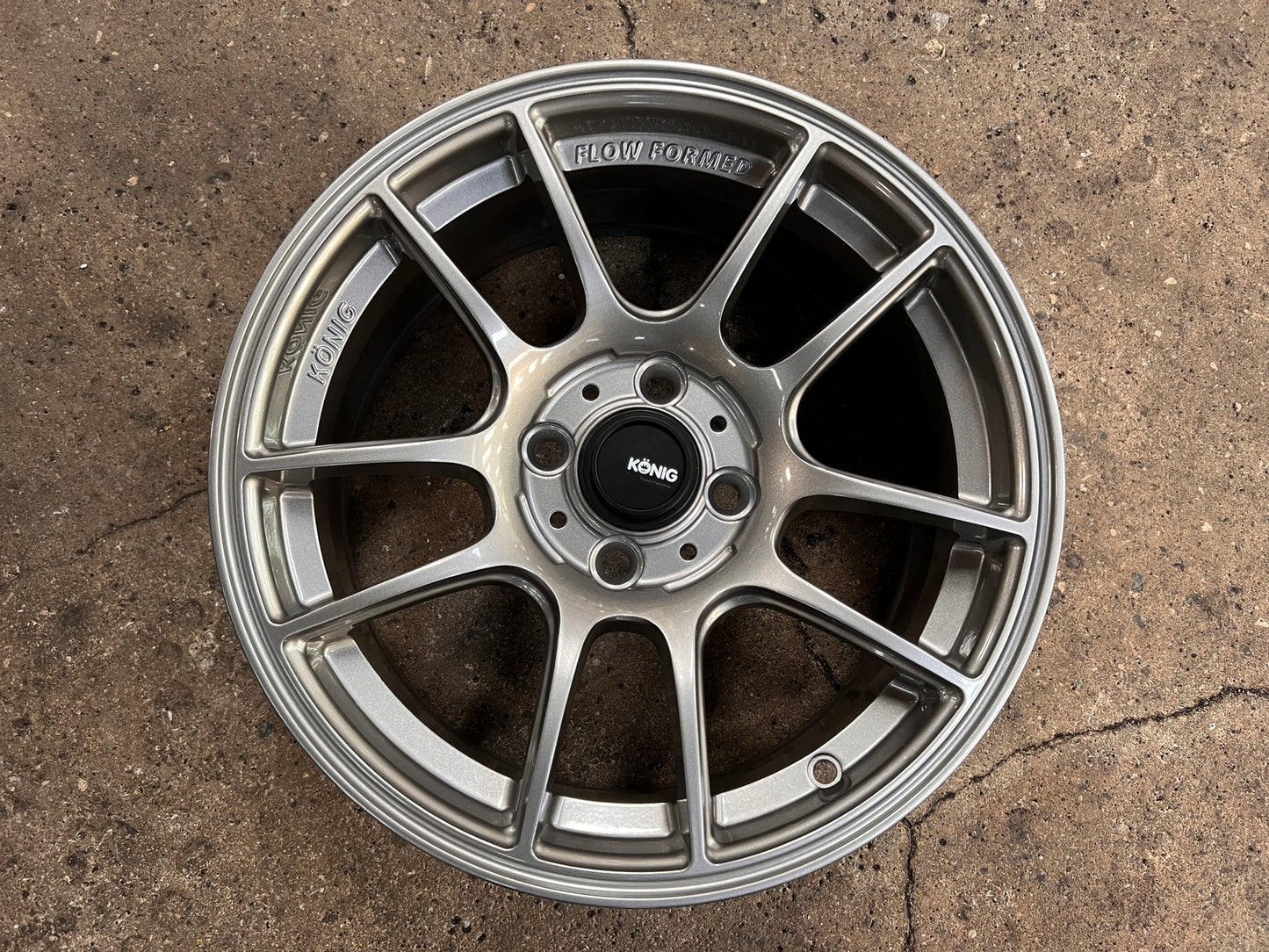 New 15X7 ET35 Konig Heliogram Rim (4 wheel) Gloss Gunmetal 4X100