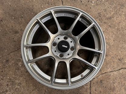 New 15X7 ET35 Konig Heliogram Rim (4 wheel) Gloss Gunmetal 4X100