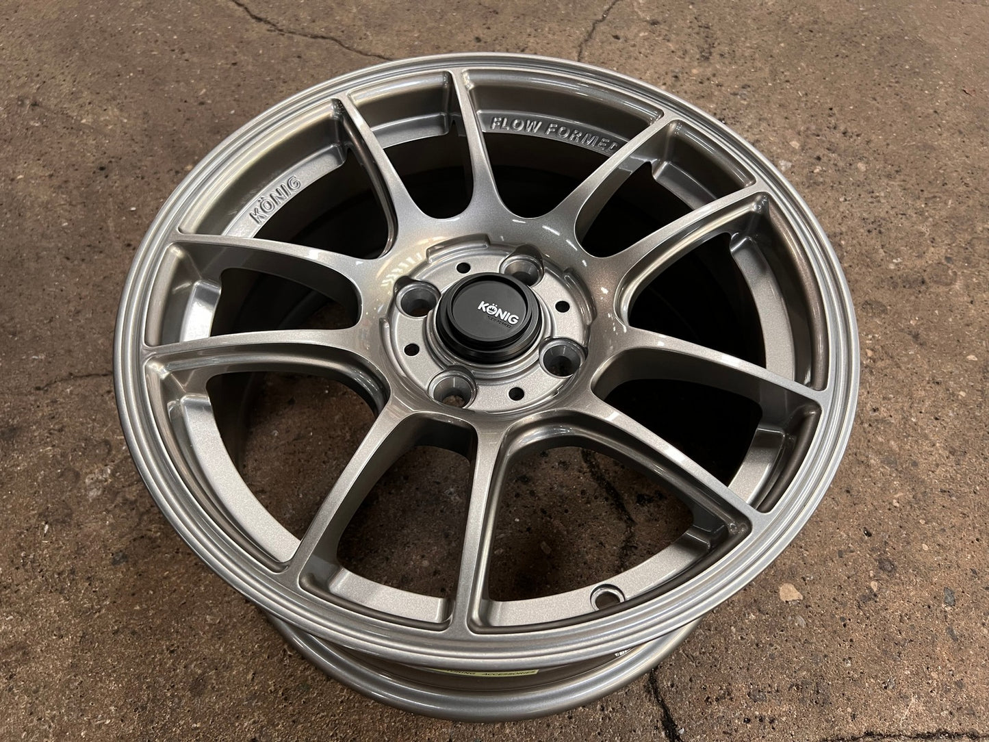 New 15X7 ET35 Konig Heliogram Rim (4 wheel) Gloss Gunmetal 4X100