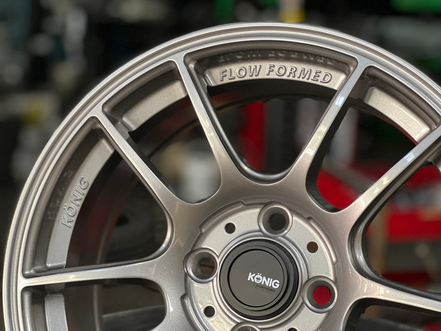 New 15X7 ET35 Konig Heliogram Rim (4 wheel) Gloss Gunmetal 4X100