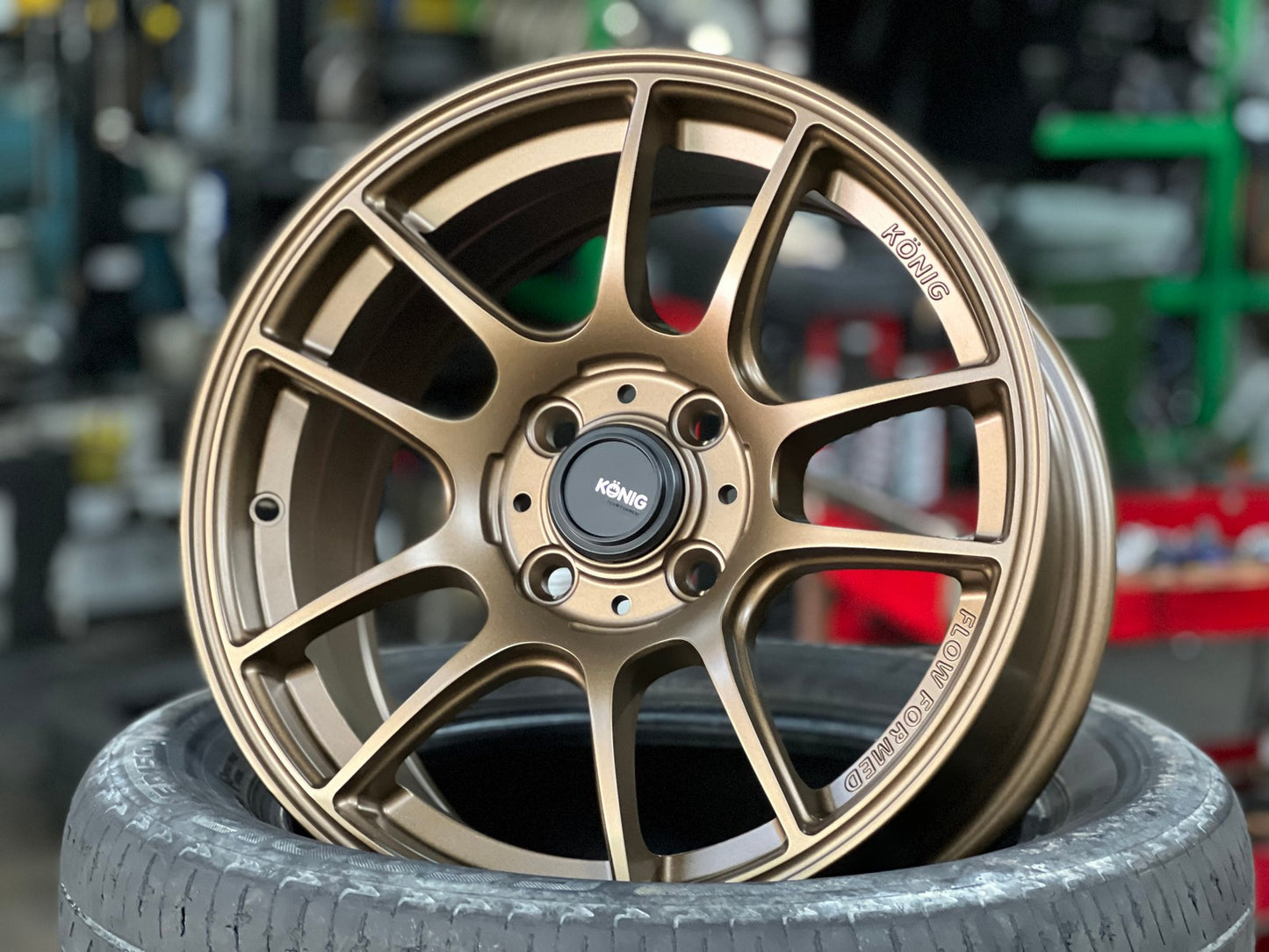 New 15X7 ET35 Konig Heliogram Rim (4 wheel) Matt Bronze 4X100