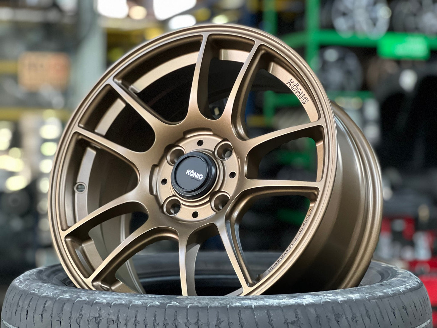 New 15X7 ET35 Konig Heliogram Rim (4 wheel) Matt Bronze 4X100