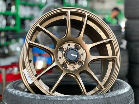 New 15X7 ET35 Konig Heliogram Rim (4 wheel) Matt Bronze 4X100