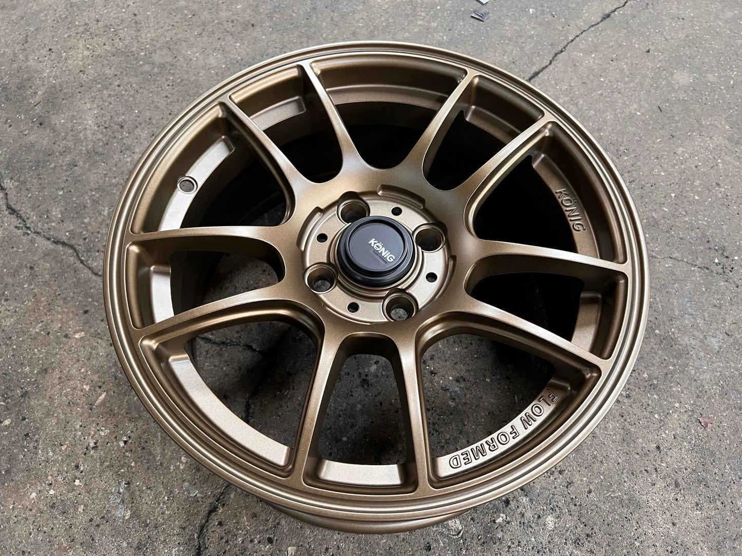 New 15X7 ET35 Konig Heliogram Rim (4 wheel) Matt Bronze 4X100