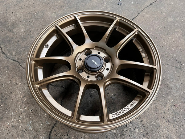 New 15X7 ET35 Konig Heliogram Rim (4 wheel) Matt Bronze 4X100