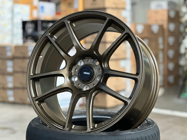 New 18X8.5 ET42 Konig Heliogram Rim (4 wheel) Matt Bronze 5X114.3
