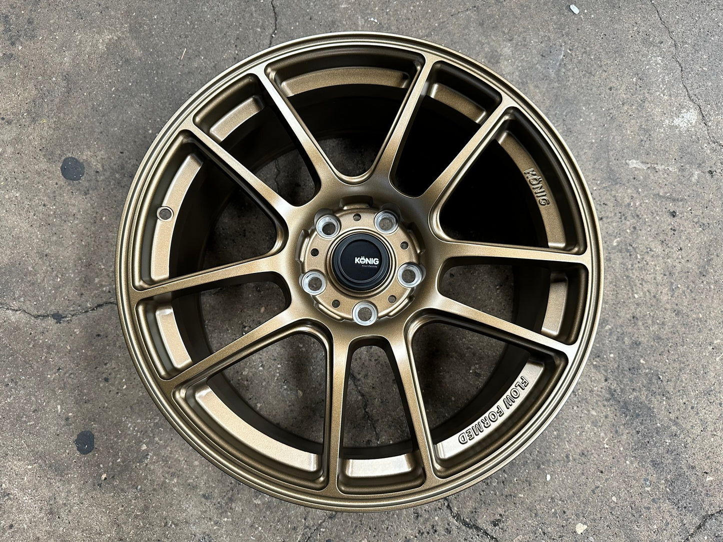 New 18X8.5 ET42 Konig Heliogram Rim (4 wheel) Matt Bronze 5X114.3
