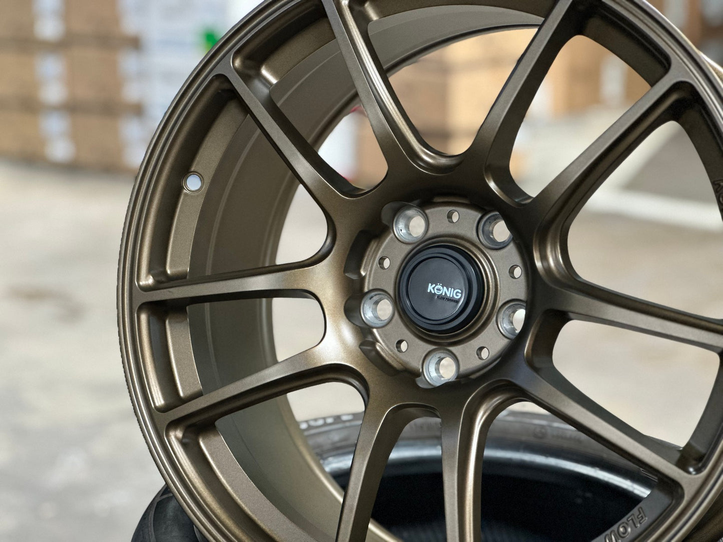New 18X8.5 ET42 Konig Heliogram Rim (4 wheel) Matt Bronze 5X114.3