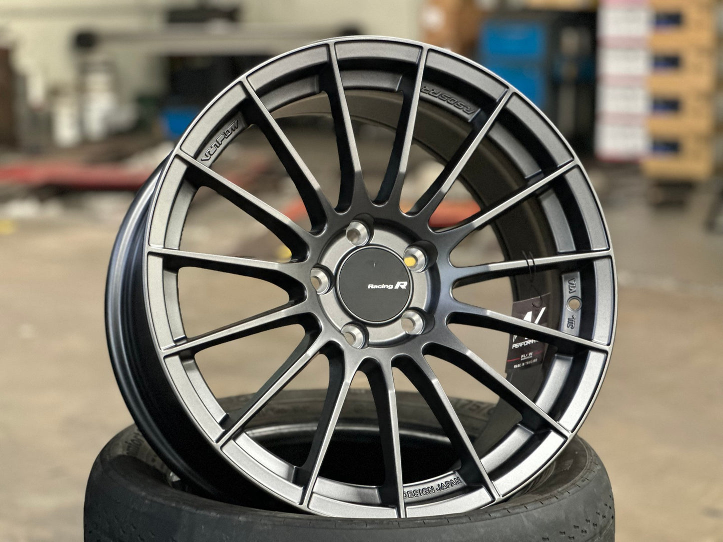 New 18X8.5 ET35 NK Performance RS05RR Rim (4 wheel) Matt Gunmetal 5X114.3