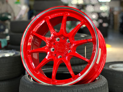 New 17X8.5 ET35 NK Performance CE28 Rim (4 wheel) Gloss Red 5X114.3