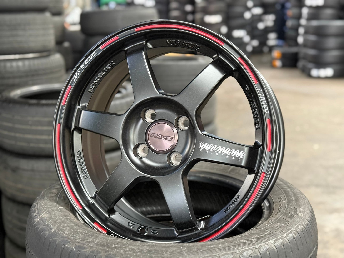 New 16X7 ET35 NK Performance TE37 Rim (4 wheel) Matt Black 4X100