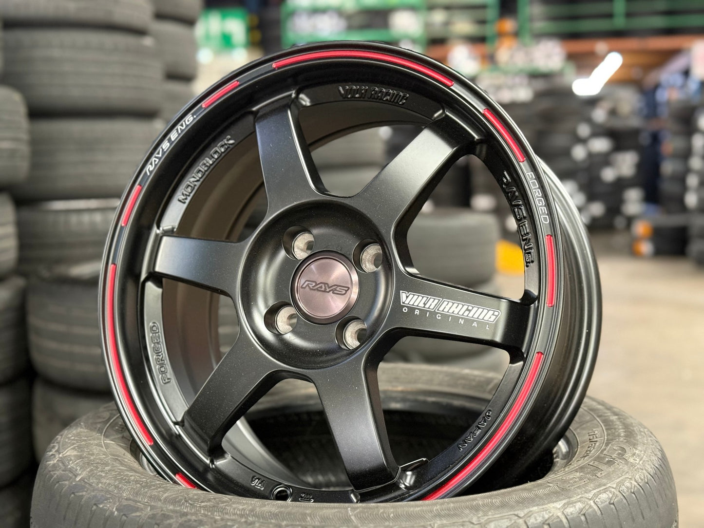 New 16X7 ET35 NK Performance TE37 Rim (4 wheel) Matt Black 4X100