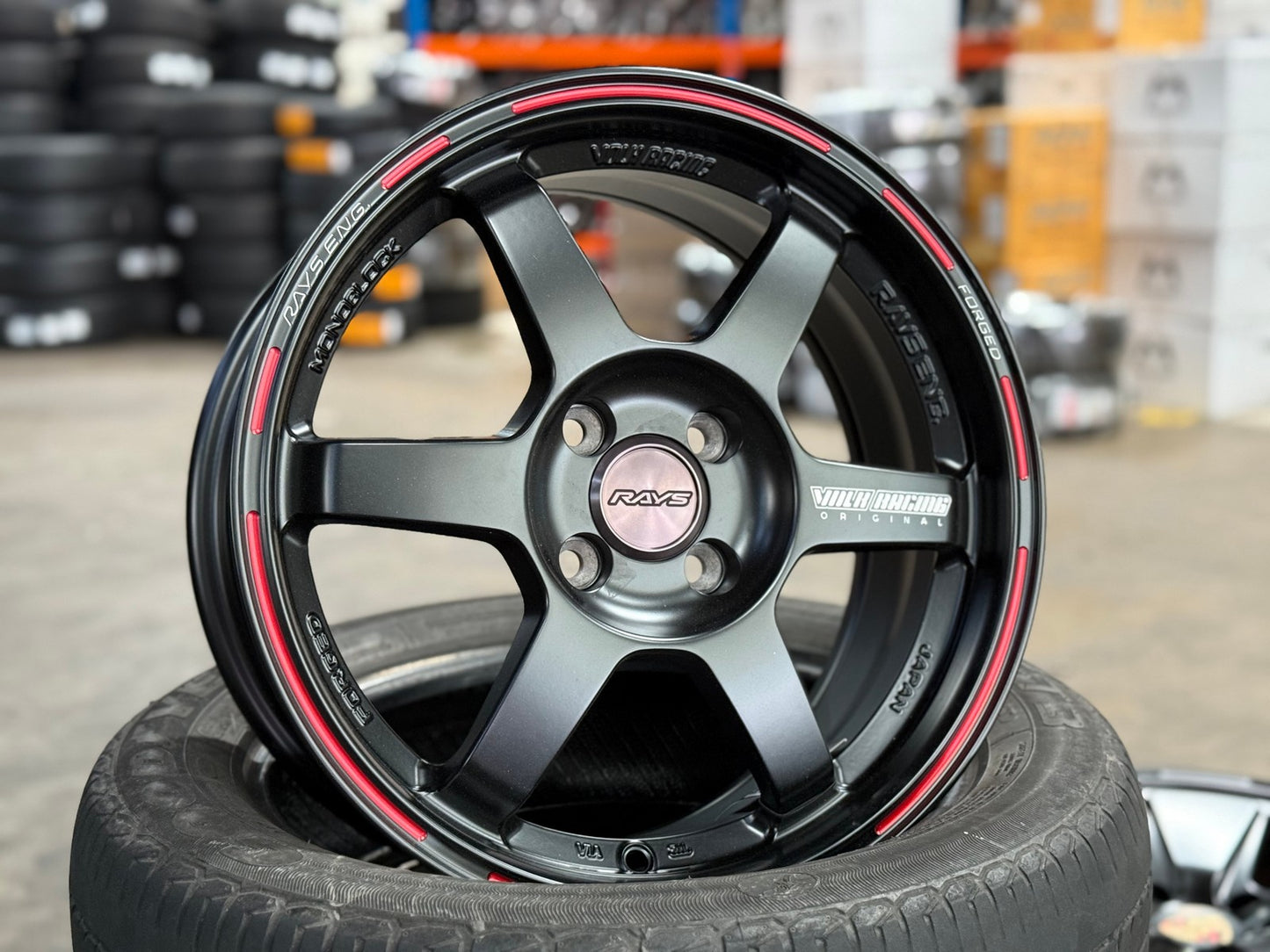 New 16X7 ET35 NK Performance TE37 Rim (4 wheel) Matt Black 4X100