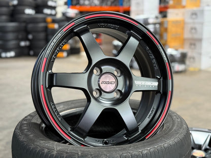 New 16X7 ET35 NK Performance TE37 Rim (4 wheel) Matt Black 4X100