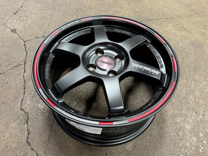 New 16X7 ET35 NK Performance TE37 Rim (4 wheel) Matt Black 4X100