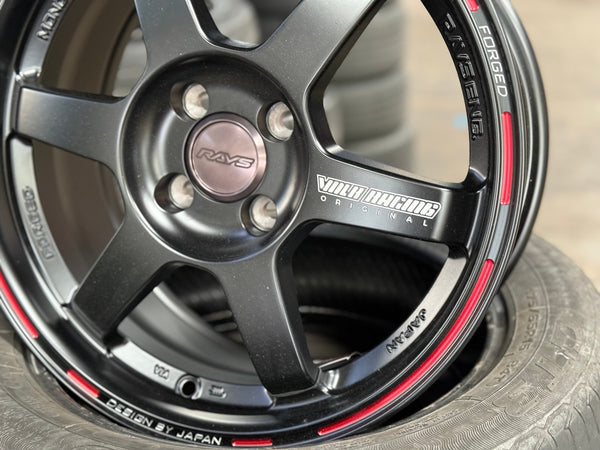 New 16X7 ET35 NK Performance TE37 Rim (4 wheel) Matt Black 4X100