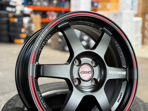 New 16X7 ET35 NK Performance TE37 Rim (4 wheel) Matt Black 4X100