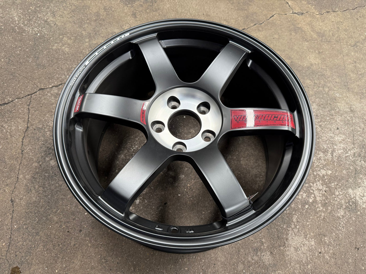 New 18X8.5 ET35 NK Performance TE37 Rim (4 wheel) Matt Black 5X114.3 Green