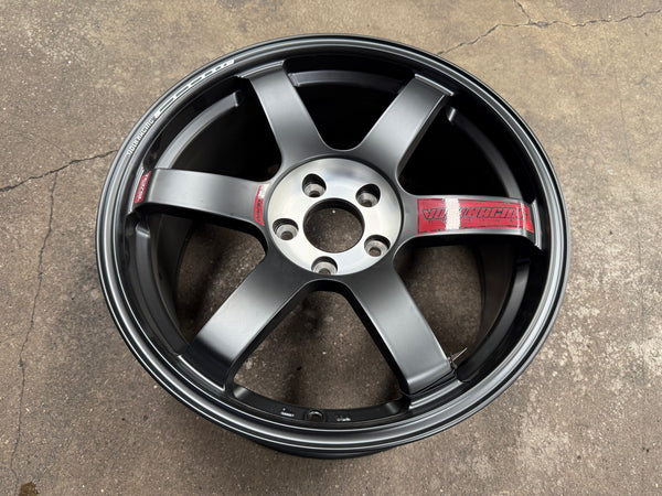 New 18X8.5 ET35 NK Performance TE37 Rim (4 wheel) Matt Black 5X114.3 Green