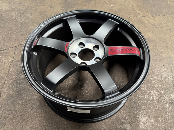 New 18X8.5 ET35 NK Performance TE37 Rim (4 wheel) Matt Black 5X114.3 Red