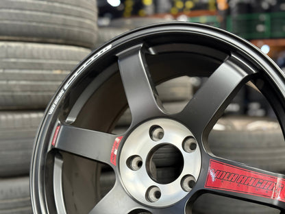 New 18X8.5 ET35 NK Performance TE37 Rim (4 wheel) Matt Black 5X114.3 Green