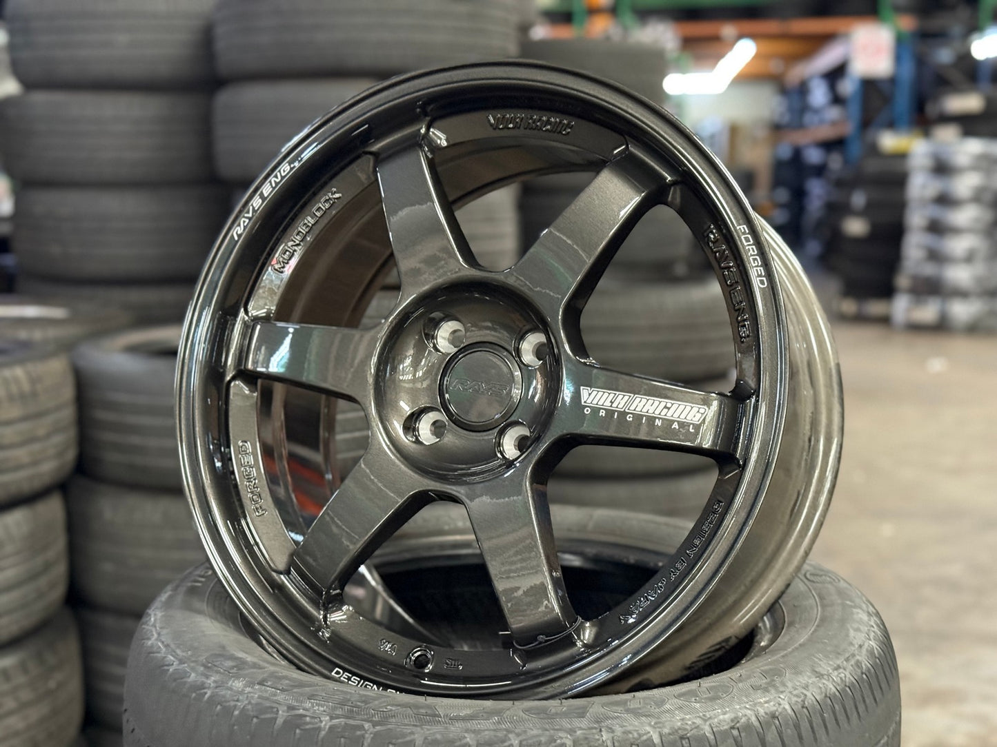 New 17X8 ET40 NK Performance TE37 Rim (4 wheel) Gloss Gunmetal 4X100