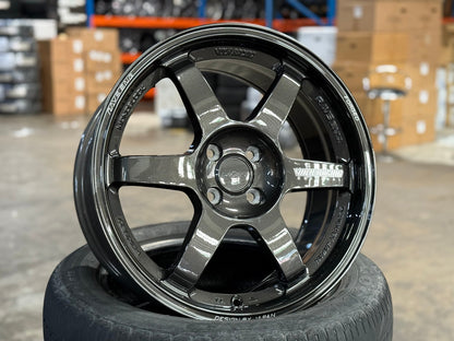 New 17X8 ET40 NK Performance TE37 Rim (4 wheel) Gloss Gunmetal 4X100