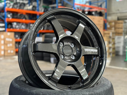 New 17X8 ET40 NK Performance TE37 Rim (4 wheel) Gloss Gunmetal 4X100