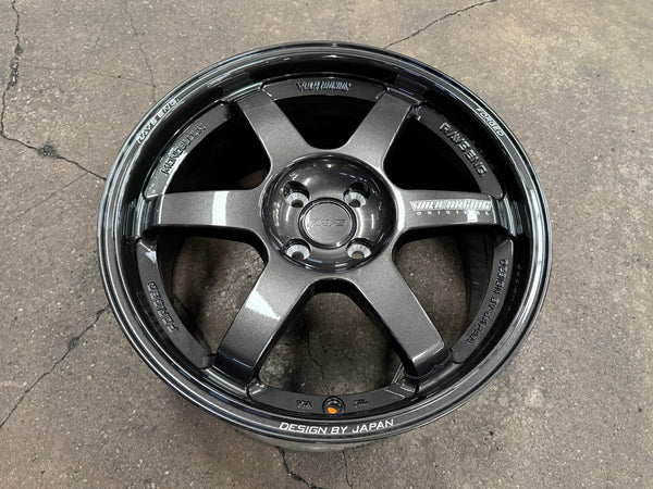 New 17X8 ET40 NK Performance TE37 Rim (4 wheel) Gloss Gunmetal 4X100