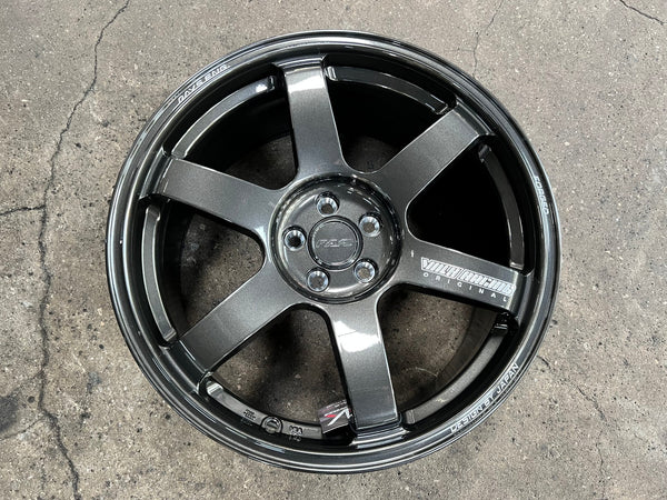 New 18X8.5 ET35 NK Performance TE37 SAGA Rim (4 wheel) Dark Gunmetal 5X100