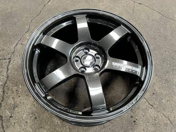 New 18X8.5 ET35 NK Performance TE37 SAGA Rim (4 wheel) Dark Gunmetal 5X100