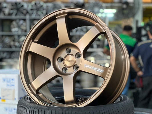 New 18X8.5 ET35 NK Performance TE37 SAGA Rim (4 wheel) Matt Bronze 5X100