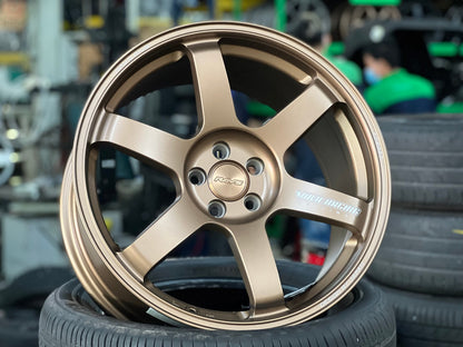 New 18X8.5 ET35 NK Performance TE37 SAGA Rim (4 wheel) Matt Bronze 5X100