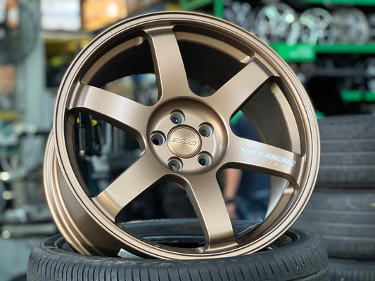 NEW 18X8.5 ET35 NK Performance TE37 SAGA Rim (4 wheel) Matt Bronze 5X100