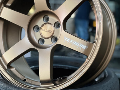 New 18X8.5 ET35 NK Performance TE37 SAGA Rim (4 wheel) Matt Bronze 5X100