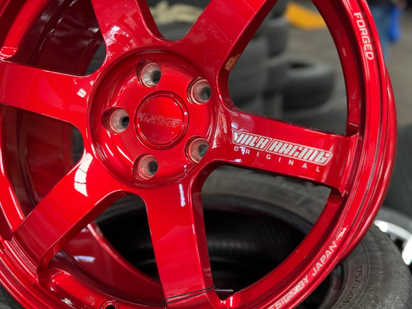 New 18X8.5 ET35 NK Performance TE37 SAGA Rim (4 wheel) Gloss Red 5X112