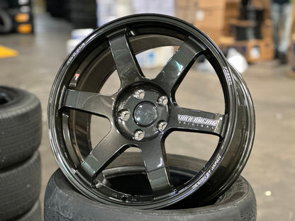 New 18X8.5 ET35 NK Performance TE37 SAGA Rim (4 wheel) Dark Gunmetal 5X114.3