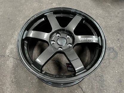 New 18X8.5 ET35 NK Performance TE37 SAGA Rim (4 wheel) Dark Gunmetal 5X114.3