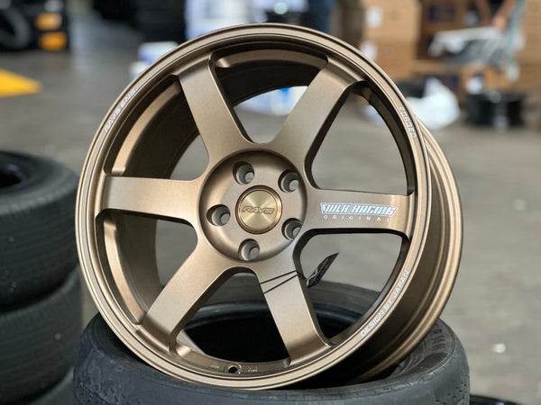 New 18X8.5 ET35 NK Performance TE37 SAGA Rim (4 wheel) Matt Bronze 5X112
