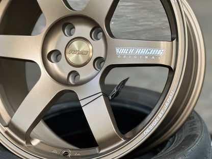 New 18X8.5 ET35 NK Performance TE37 SAGA Rim (4 wheel) Matt Bronze 5X112