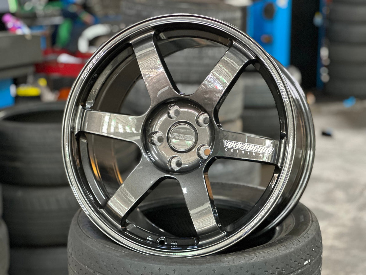New 18X9.5 ET40 NK Performance TE37 SAGA Rim (4 wheel) Gloss Gunmetal 5X112