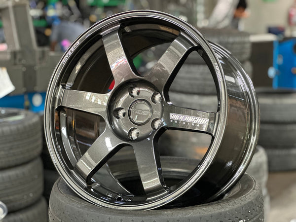 New 18X9.5 ET40 NK Performance TE37 SAGA Rim (4 wheel) Gloss Gunmetal 5X114.3