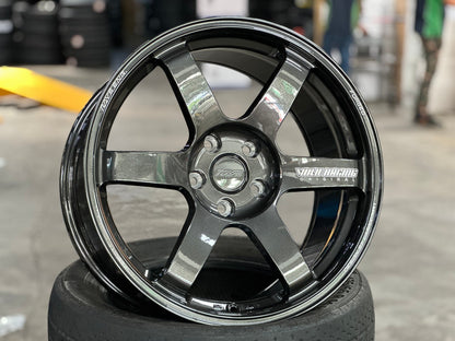 New 18X9.5 ET40 NK Performance TE37 SAGA Rim (4 wheel) Gloss Gunmetal 5X114.3