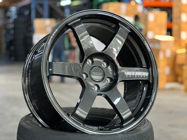 New 18X9.5 ET40 NK Performance TE37 SAGA Rim (4 wheel) Gloss Gunmetal 5X114.3