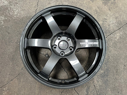 New 18X9.5 ET40 NK Performance TE37 SAGA Rim (4 wheel) Gloss Gunmetal 5X114.3