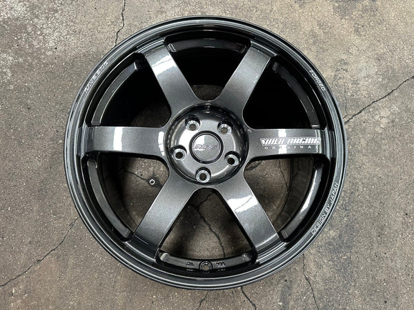 New 18X9.5 ET40 NK Performance TE37 SAGA Rim (4 wheel) Gloss Gunmetal 5X114.3
