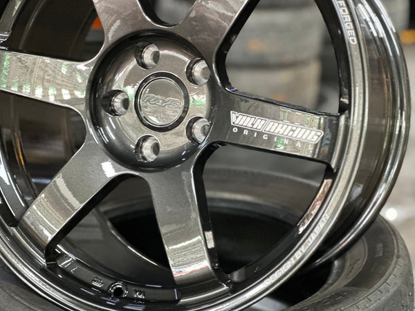 New 18X9.5 ET40 NK Performance TE37 SAGA Rim (4 wheel) Gloss Gunmetal 5X112