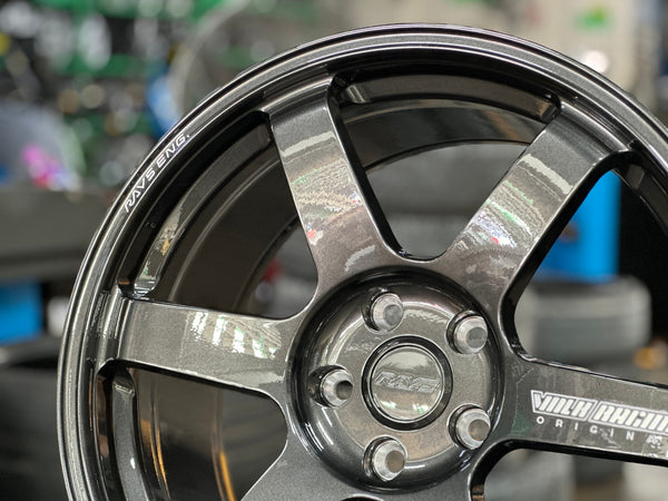 New 18X9.5 ET40 NK Performance TE37 SAGA Rim (4 wheel) Gloss Gunmetal 5X114.3