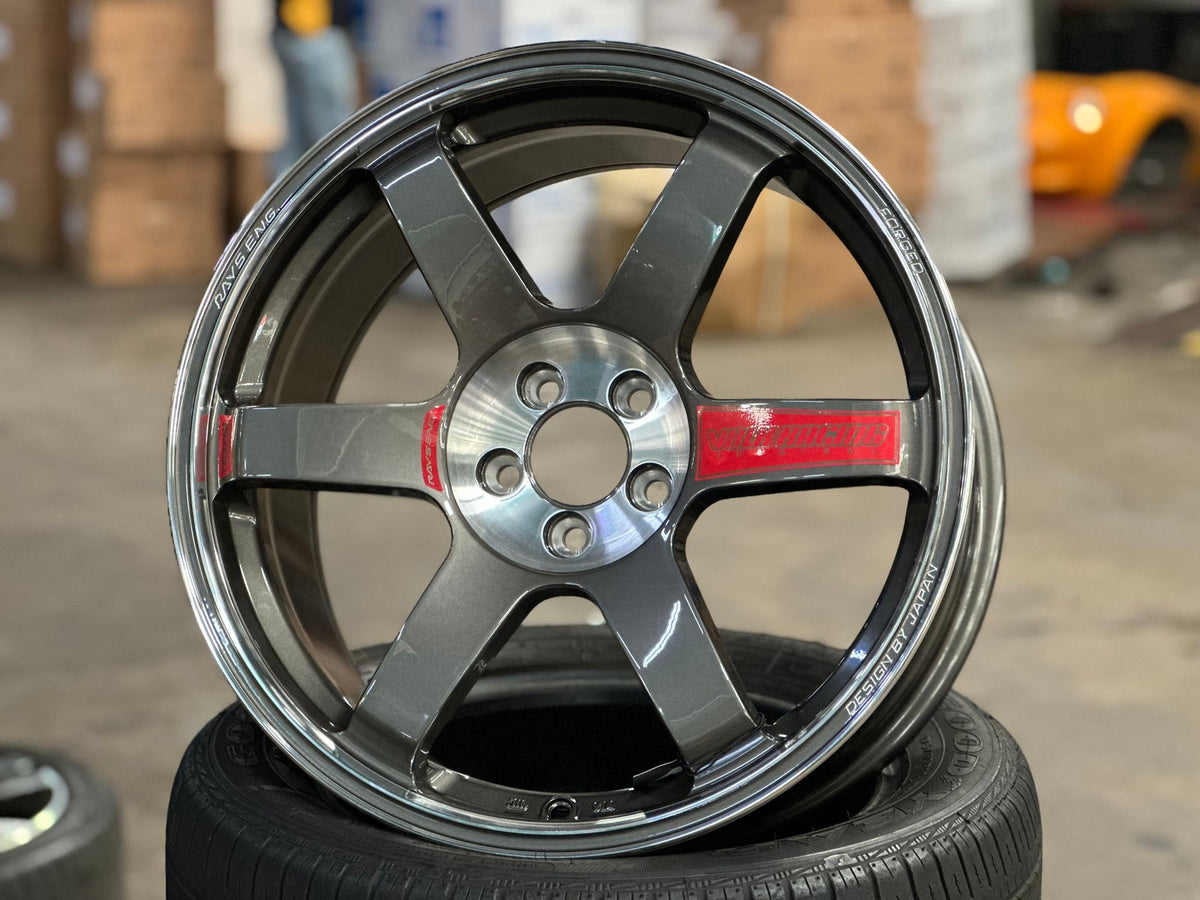 New 18X8.5 ET35 NK Performance TE37 SAGA Rim (4 wheel) Gloss Gunmetal 5X100